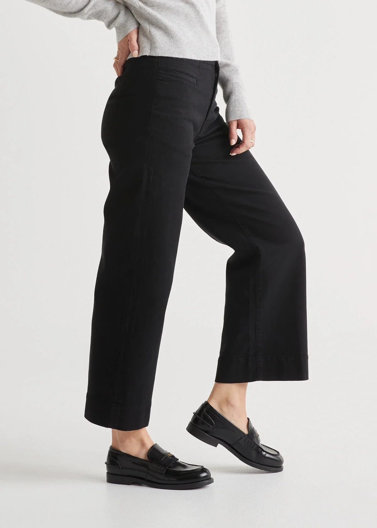 LuxTwill High Rise Trouser - Black - Image 4
