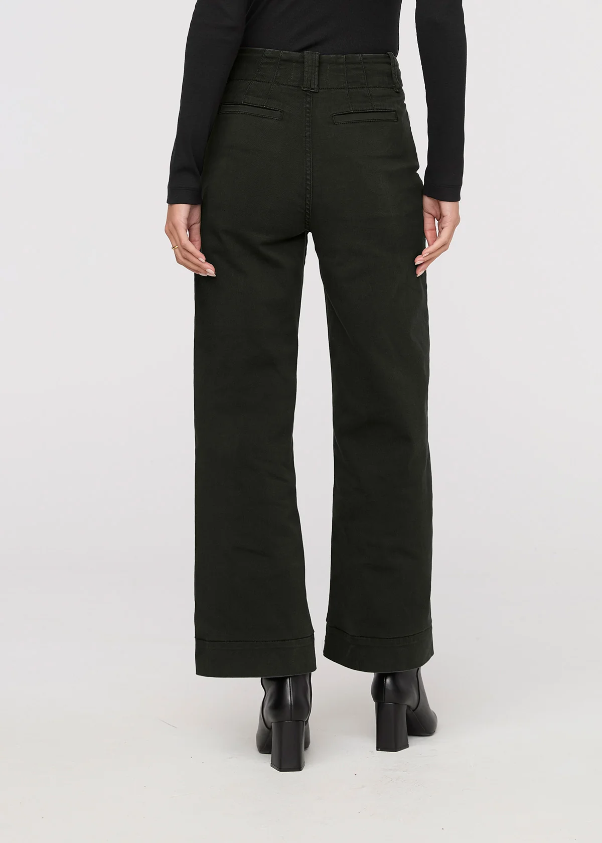 LuxTwill High Rise Trouser - Evergreen - Image 4