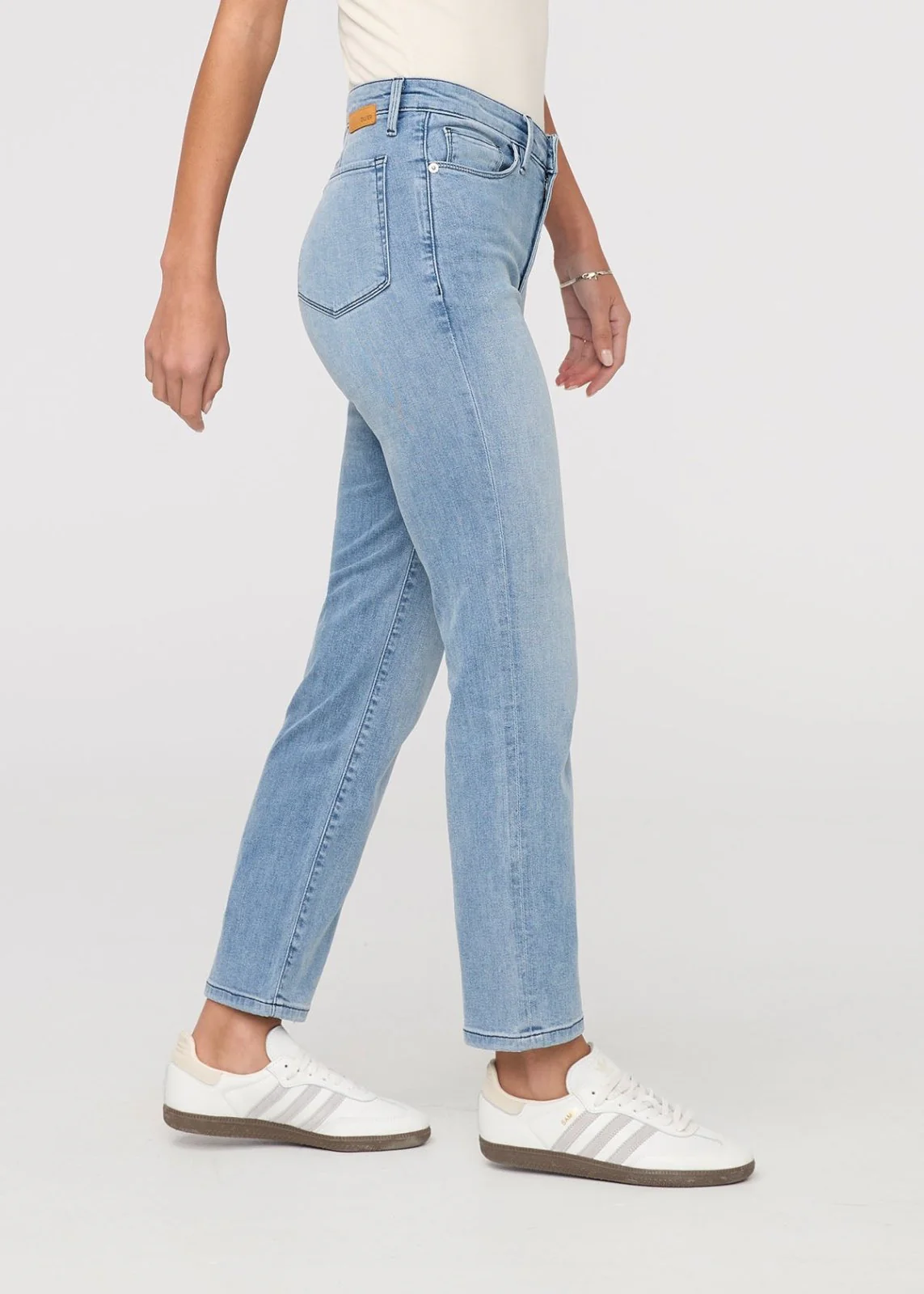 No Sweat Denim High Rise Slim Straight - Mystic Blue - Image 3