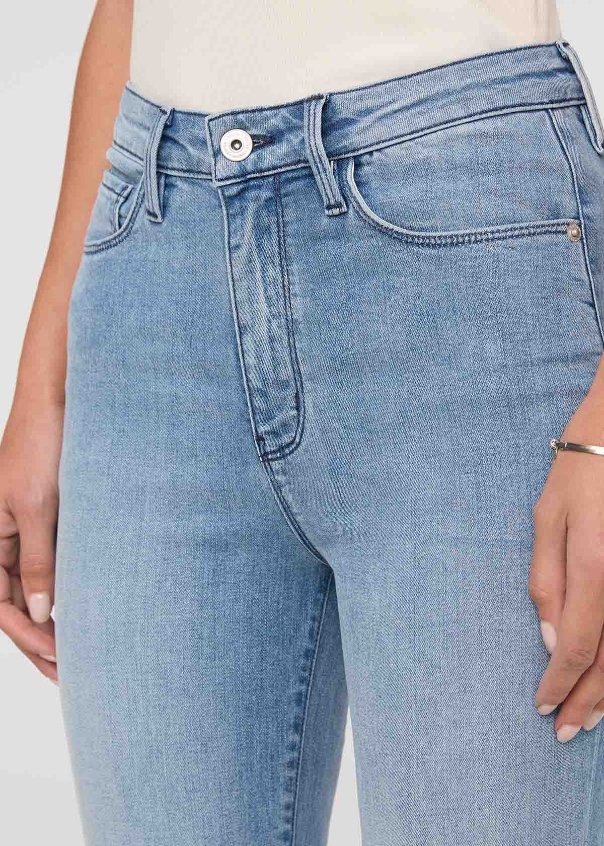 No Sweat Denim High Rise Slim Straight - Mystic Blue - Image 5