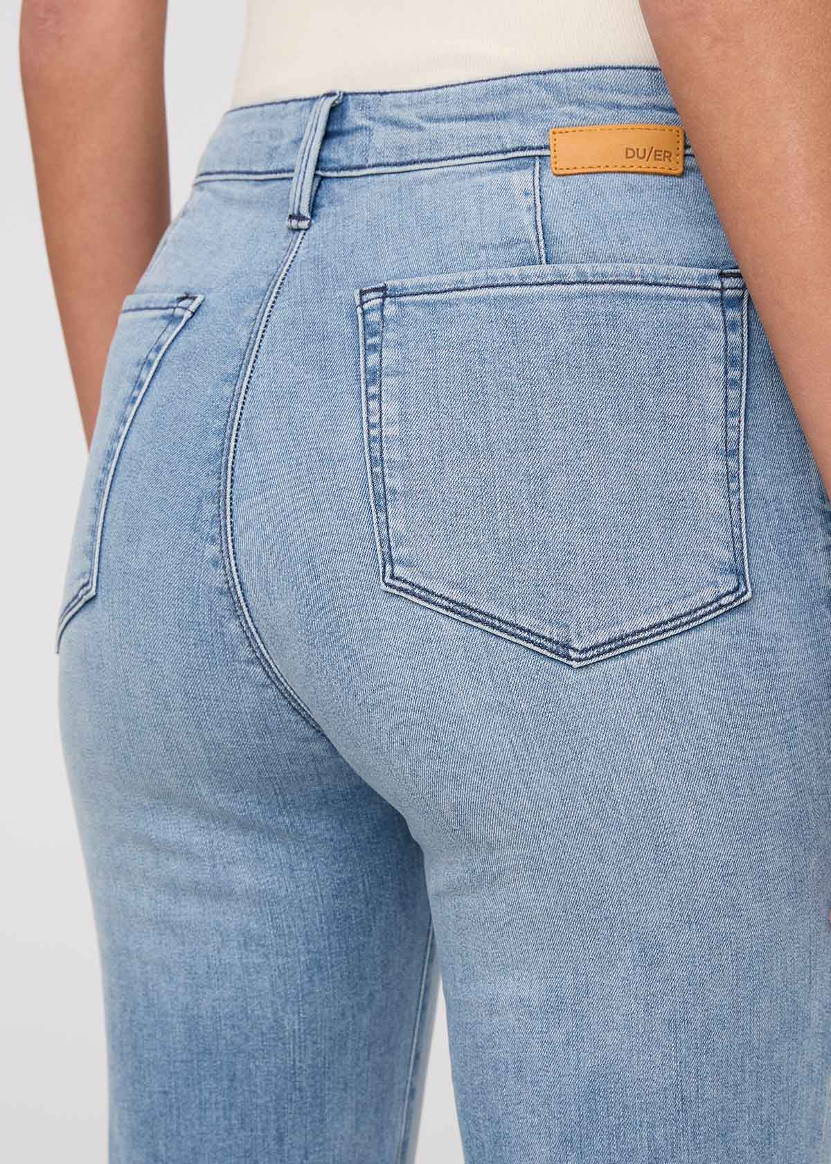 No Sweat Denim High Rise Slim Straight - Mystic Blue - Image 6