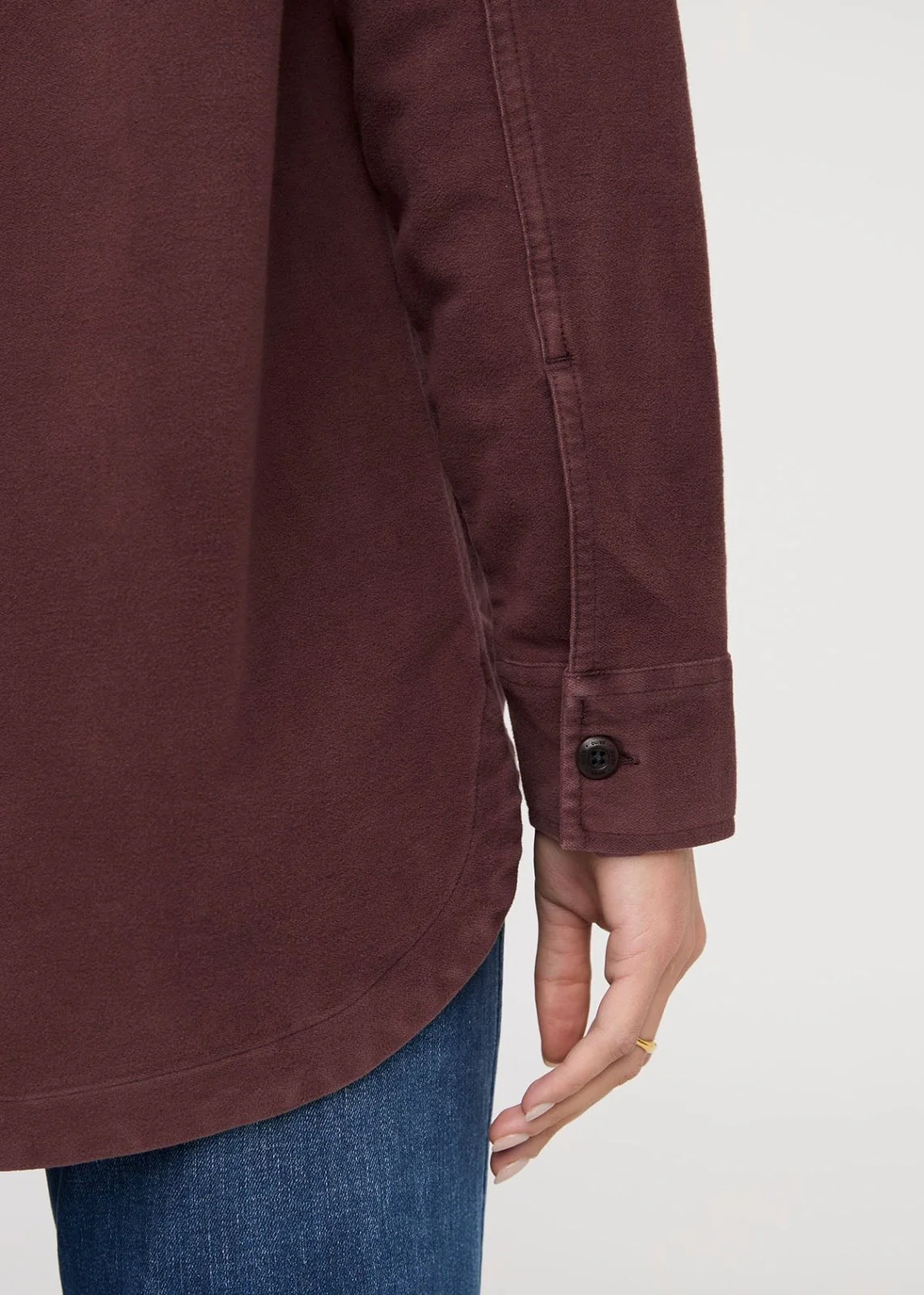 No Sweat Moleskin Overshirt - Rich Maroon - Image 6