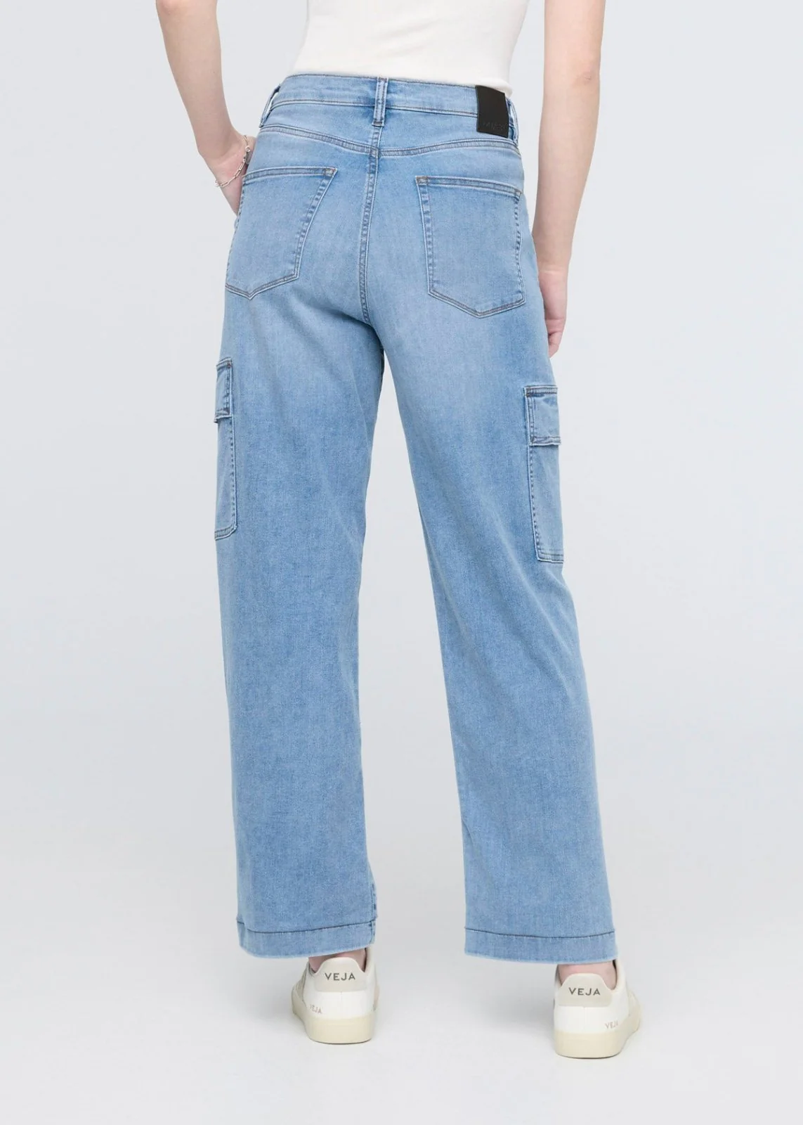 Performance Denim Lite High Rise Cargo - Pacific - Image 4