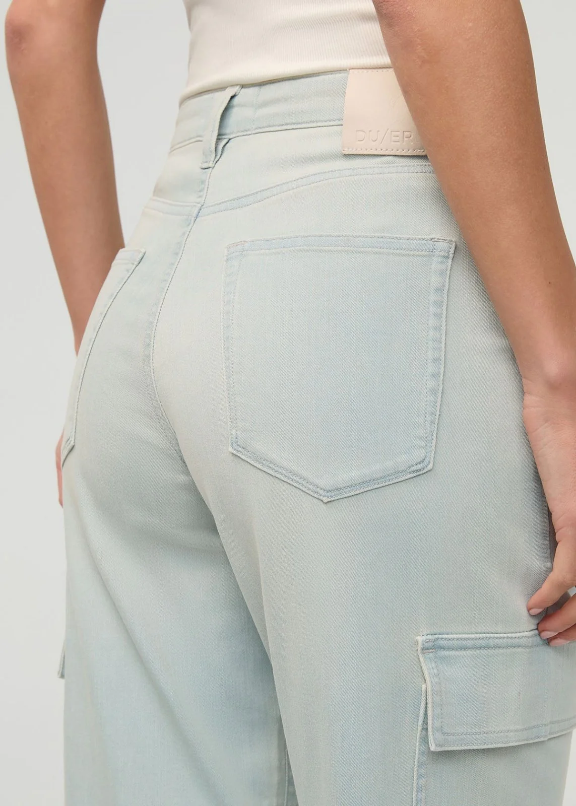 Performance Denim Lite High Rise Cargo - Palisade - Image 7