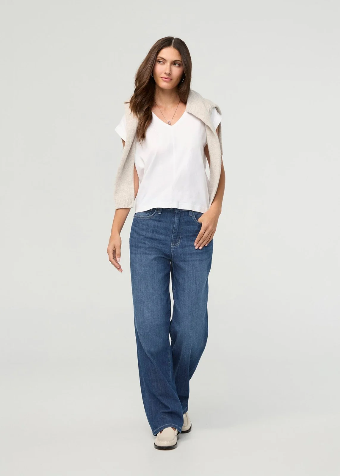 Performance Denim Lite High Rise Straight - Breeze Blue