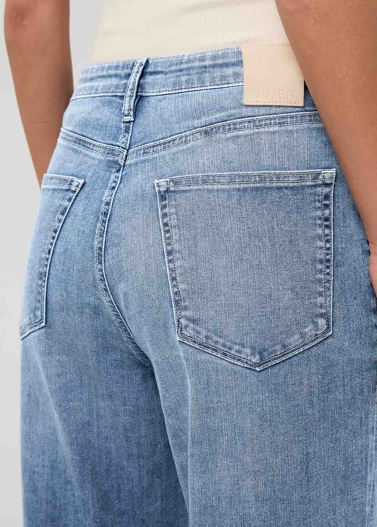 Performance Denim Lite High Rise Straight - Light Stone - Image 6