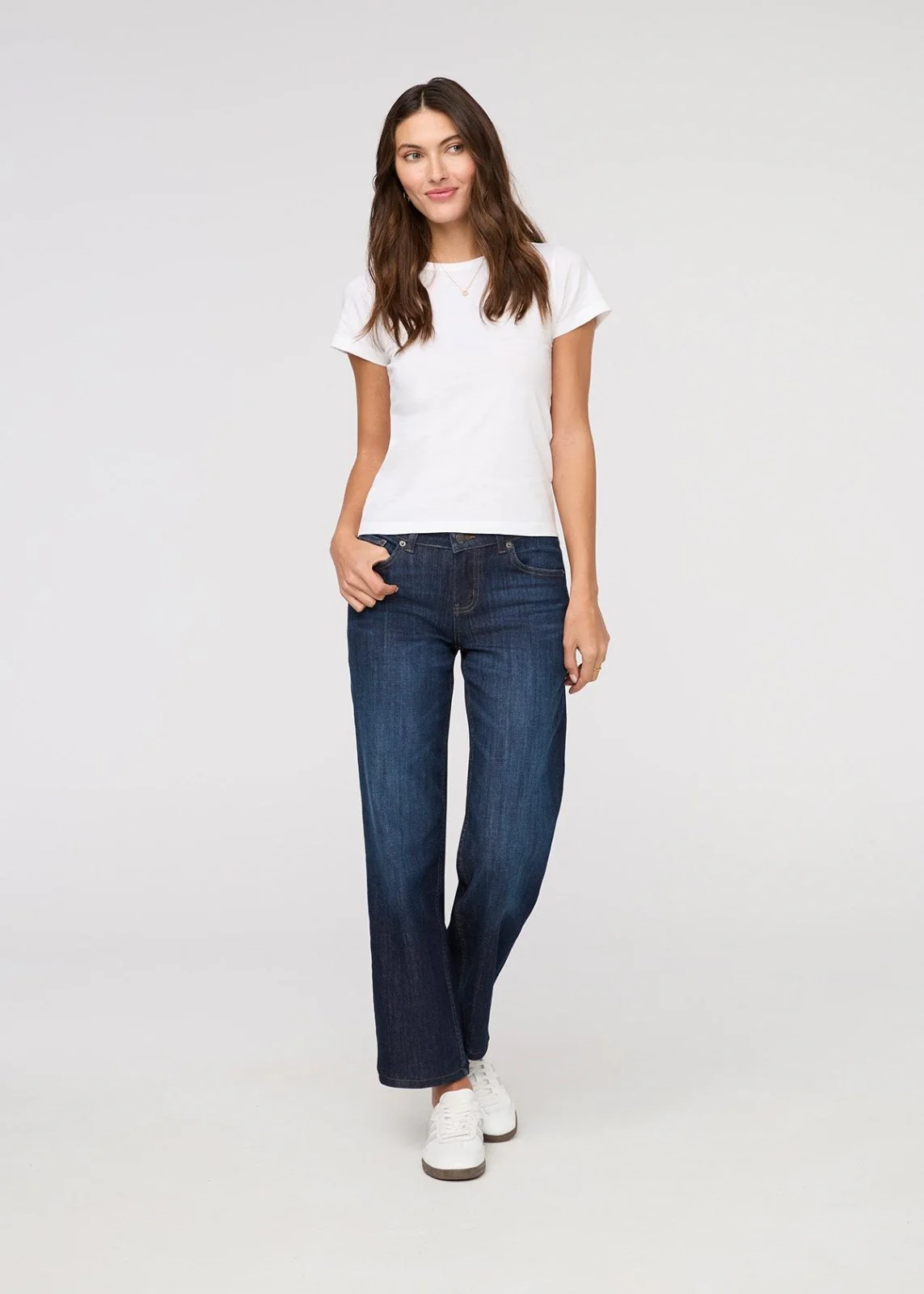 Performance Denim Mid Rise Straight
