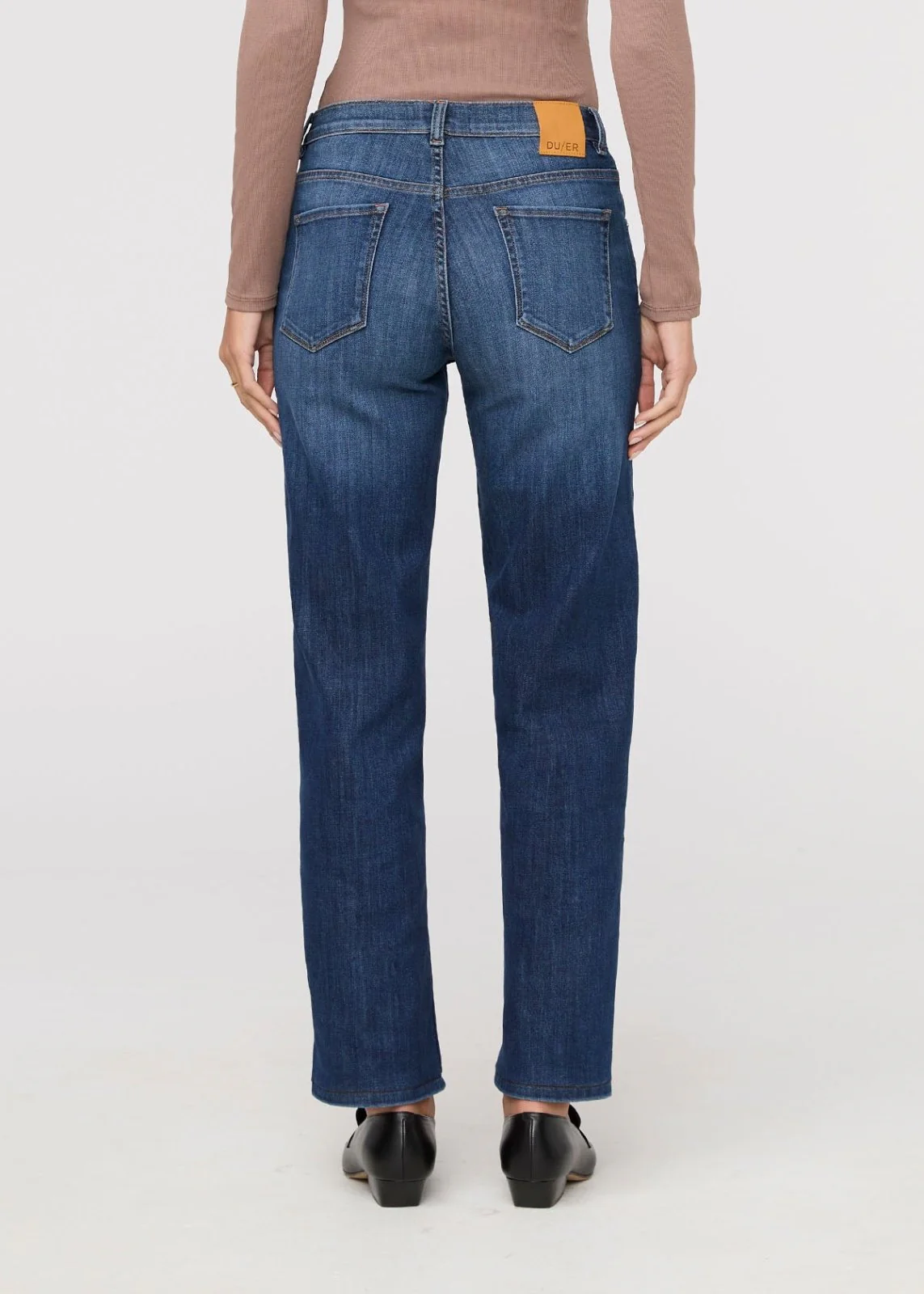 Performance Denim Mid Rise Straight - Blue Cascade - Image 4
