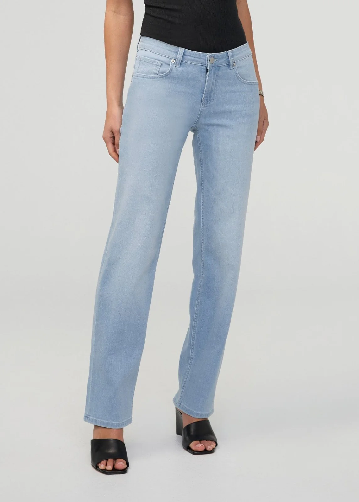 Performance Denim Mid Rise Straight - Desert Blue - Image 2
