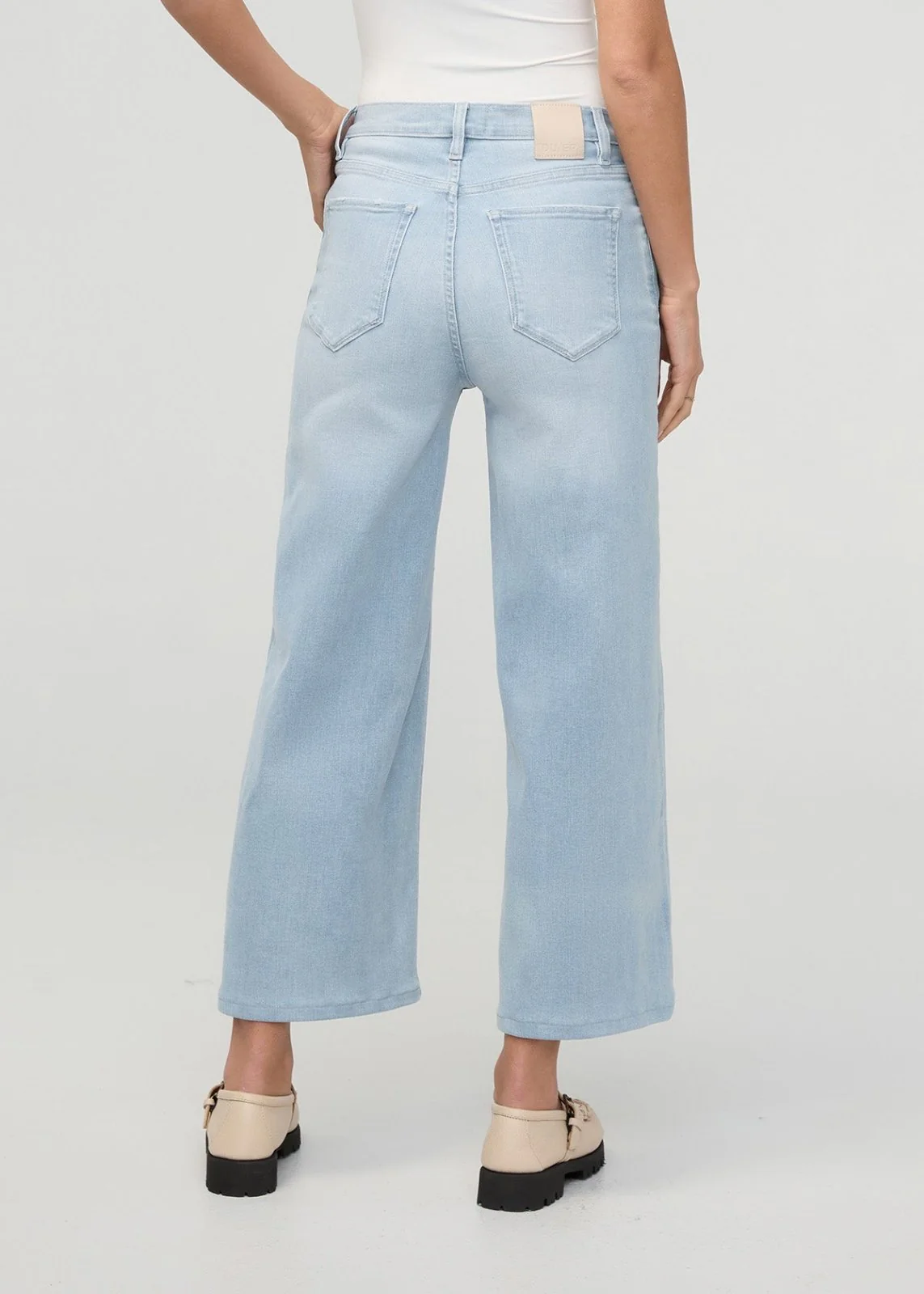 Performance Denim+ High Rise Wide Leg Crop - Zephyr - Image 4