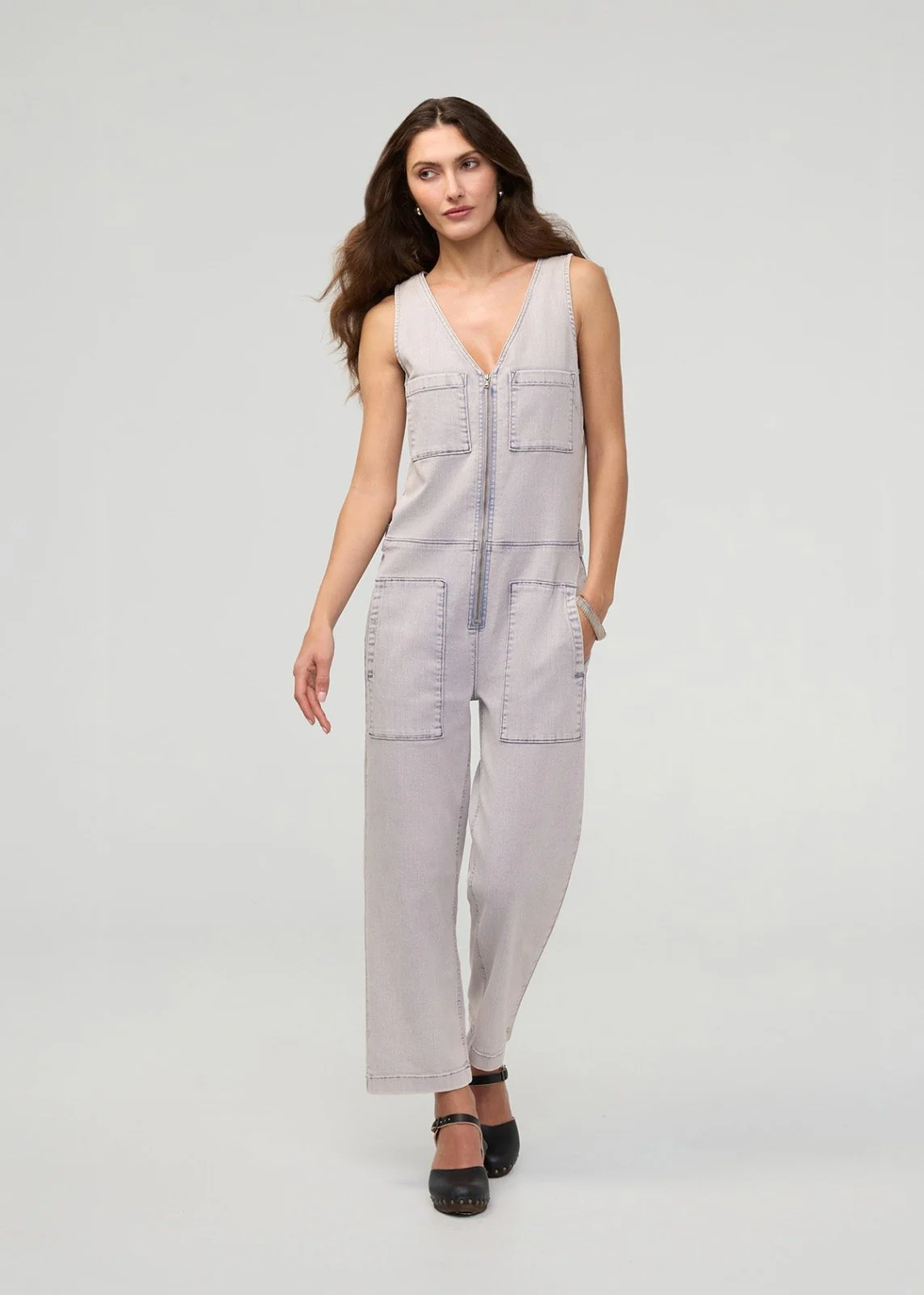 Performance Denim Utility Jumpsuit