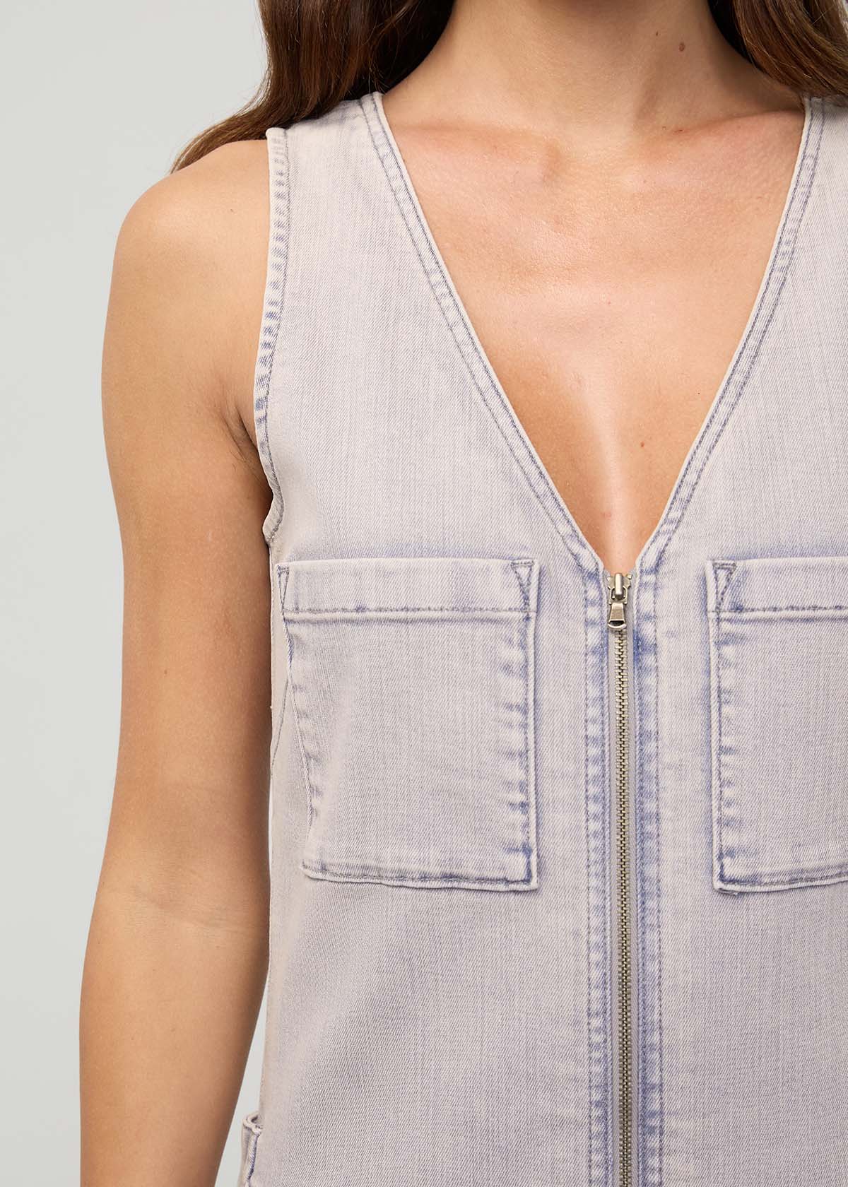 Performance Denim Utility Jumpsuit - Quartz Fade - Image 5