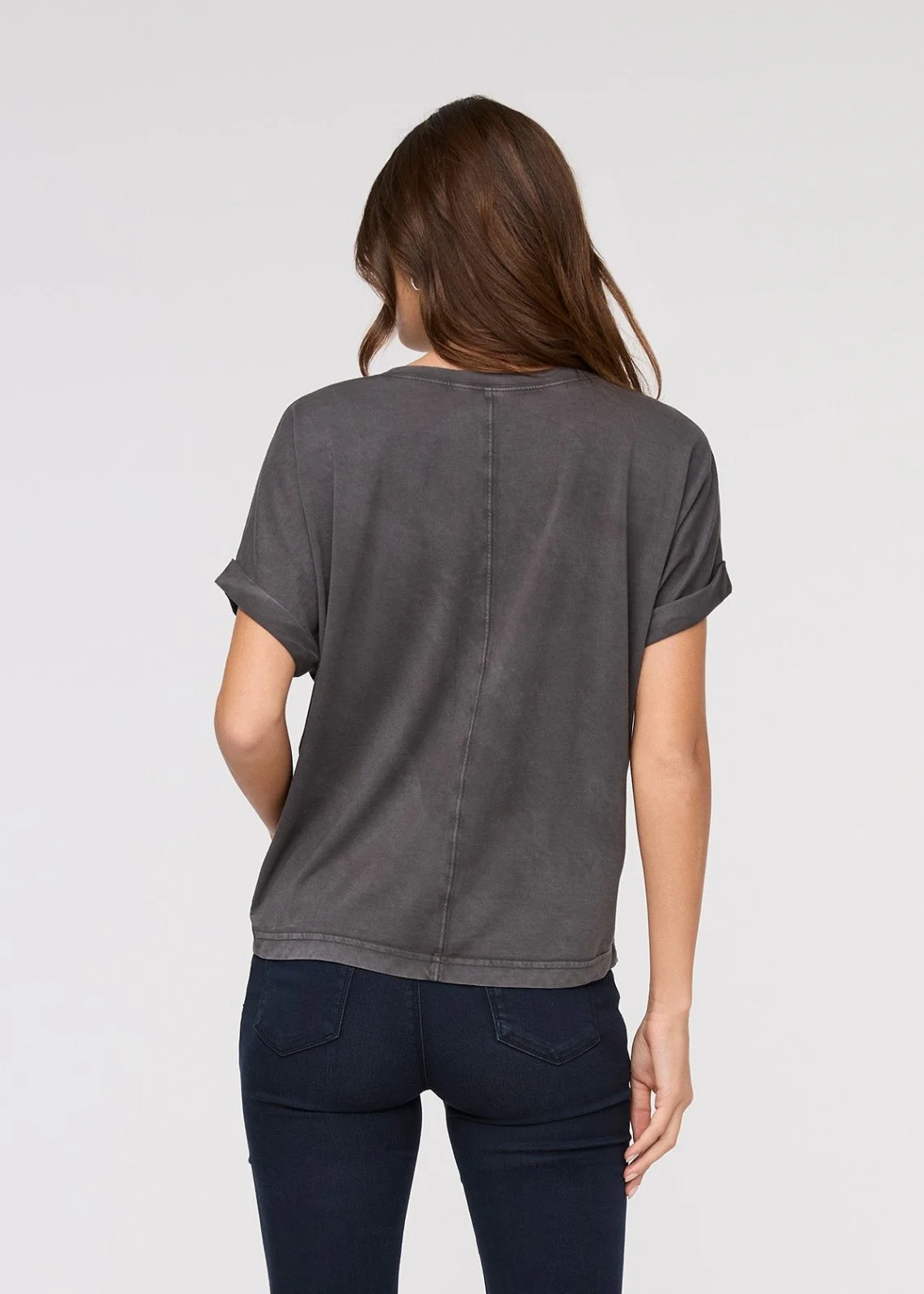 PurePima Dolman Tee - Washed Grey - Image 4
