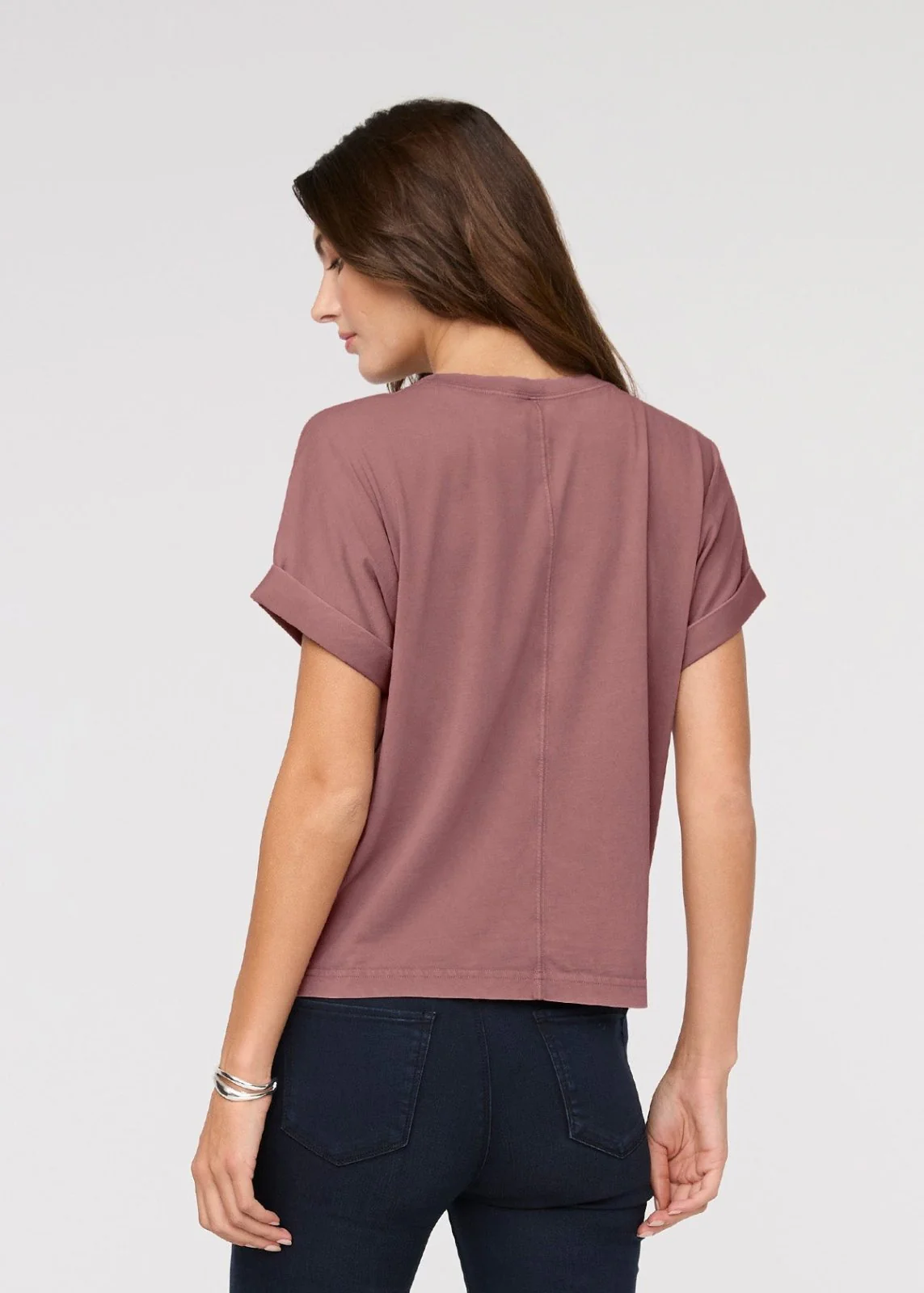 PurePima Dolman Tee - Washed Mauve - Image 4