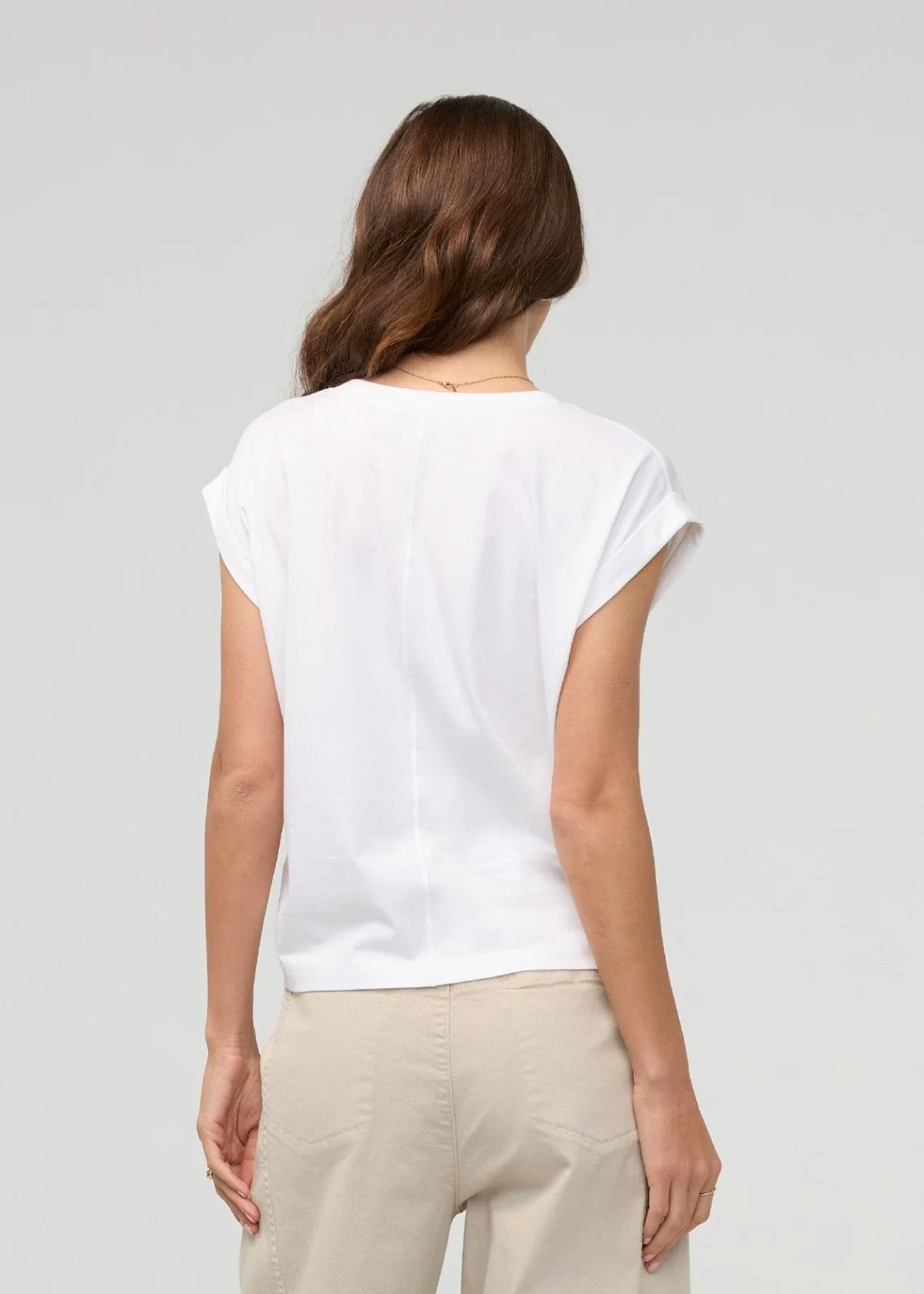 PurePima Dolman V-Neck - White - Image 4