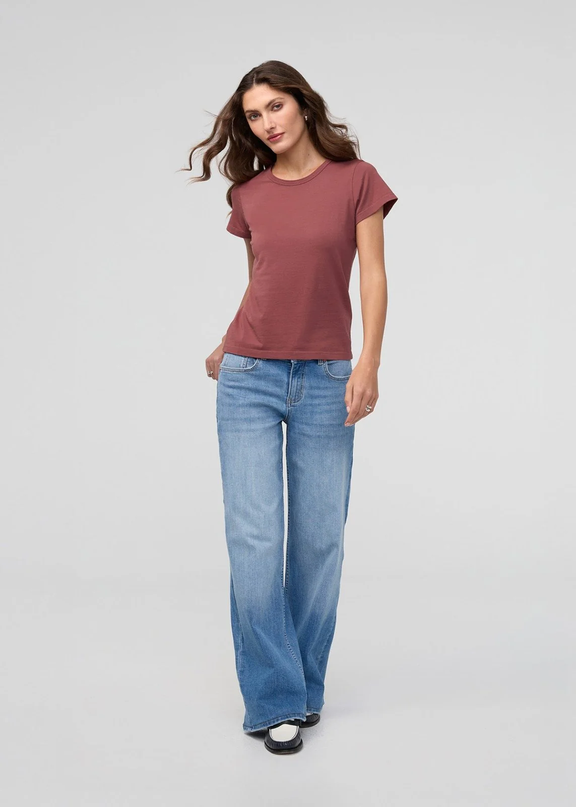 PurePima Slim Crew - Red Clay - Image 2