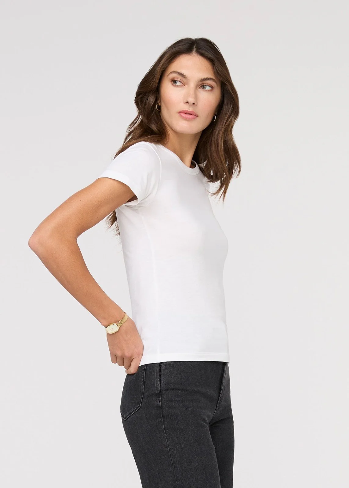 PurePima Slim Crew - White - Image 3