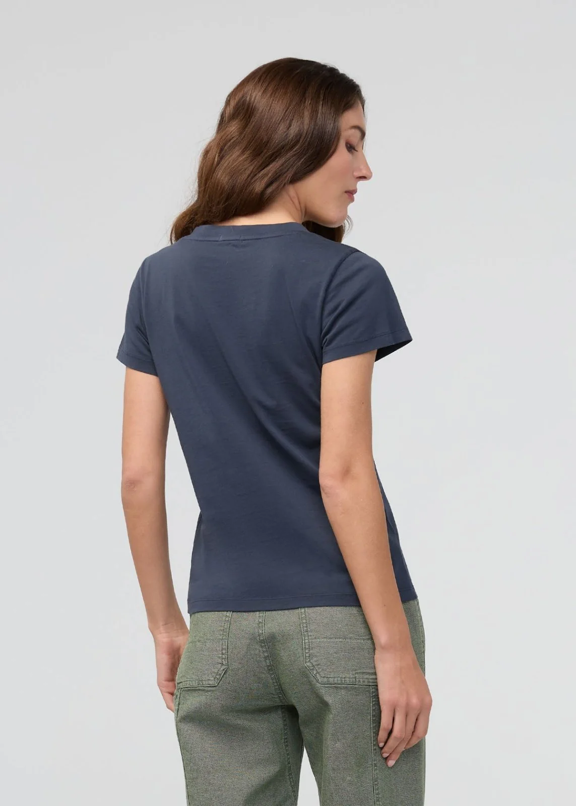 PurePima Slim V-Neck - Navy - Image 4