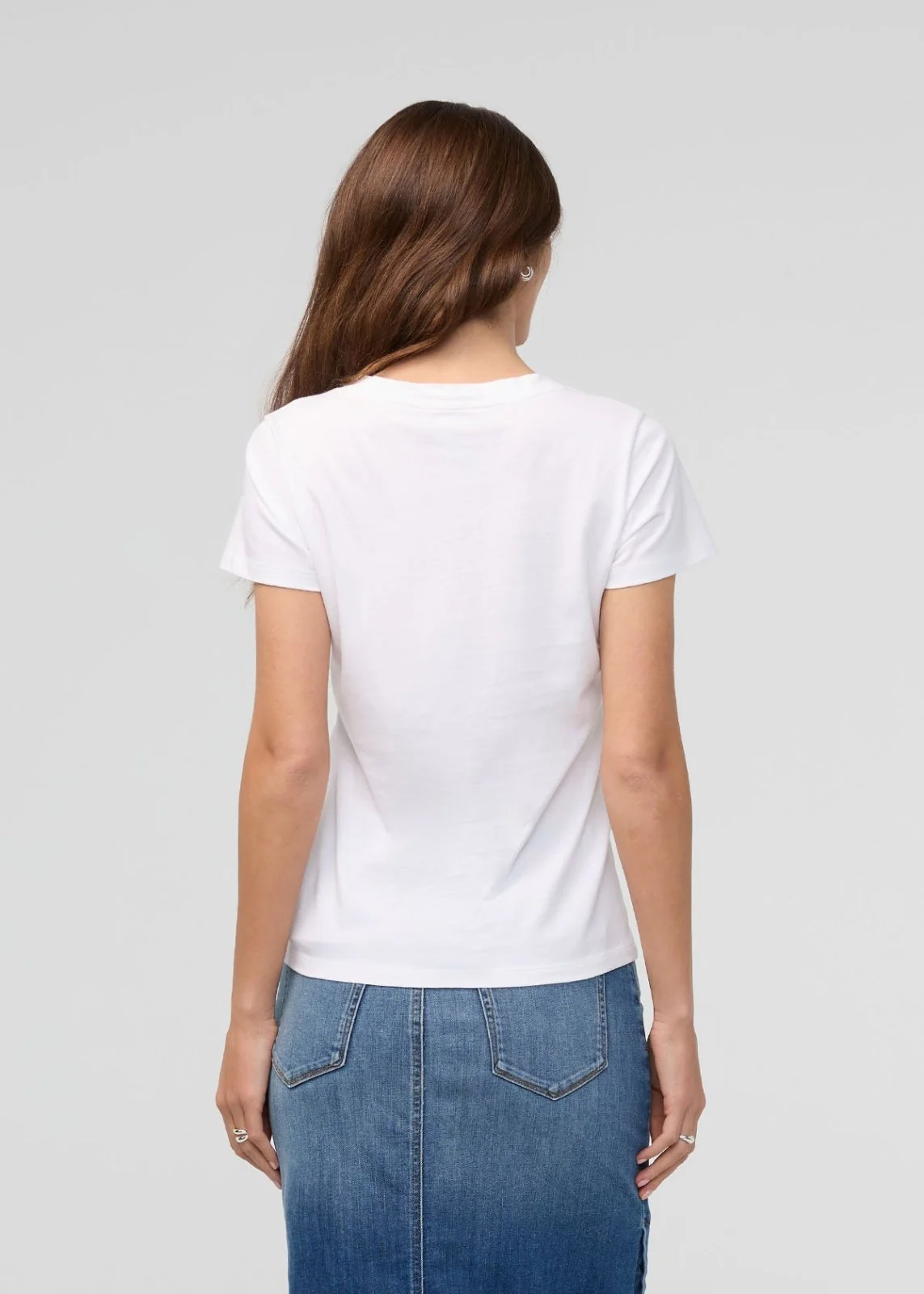 PurePima Slim V-Neck - White - Image 4