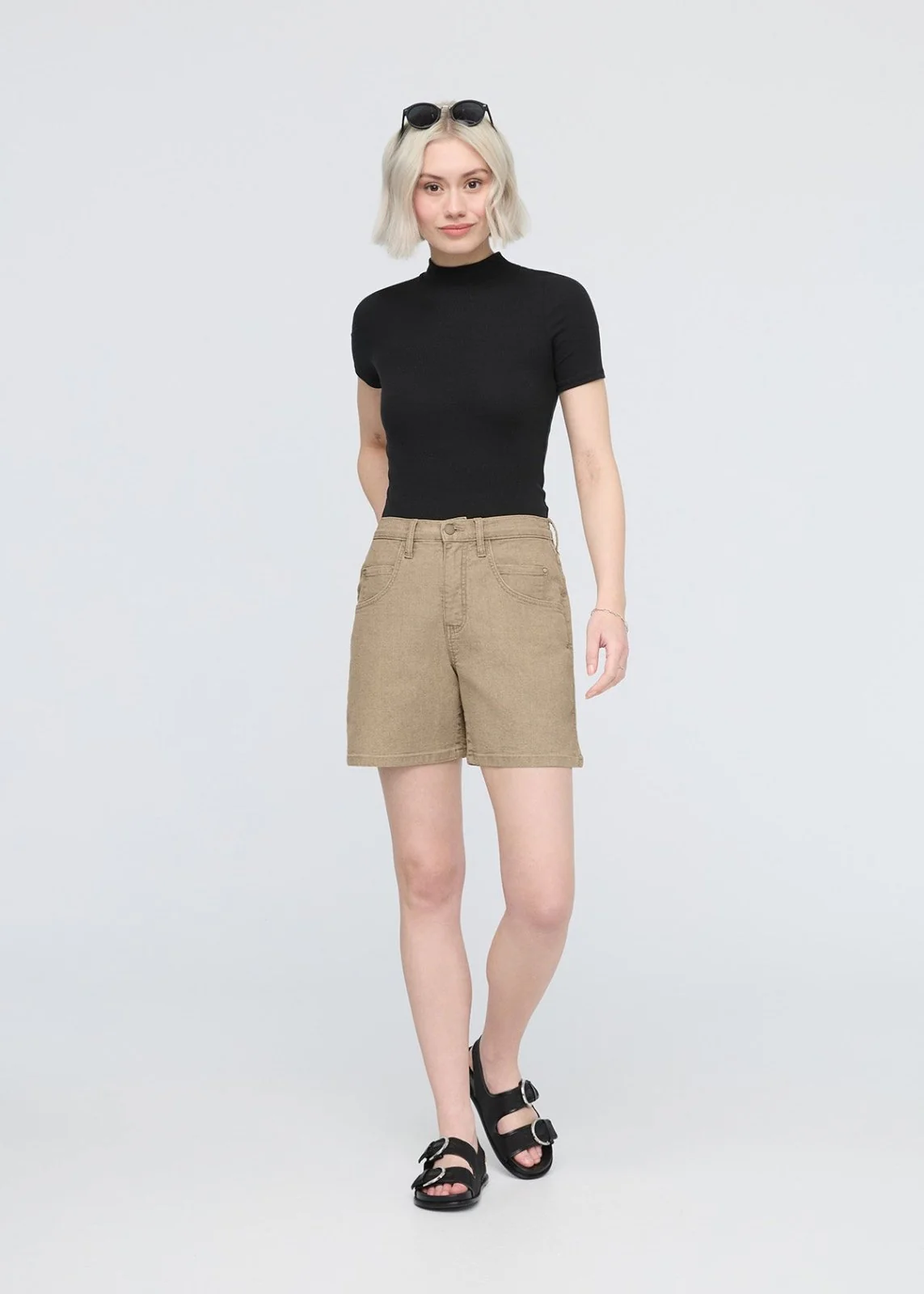 Stretch Canvas High Rise Relaxed Short - Image 2