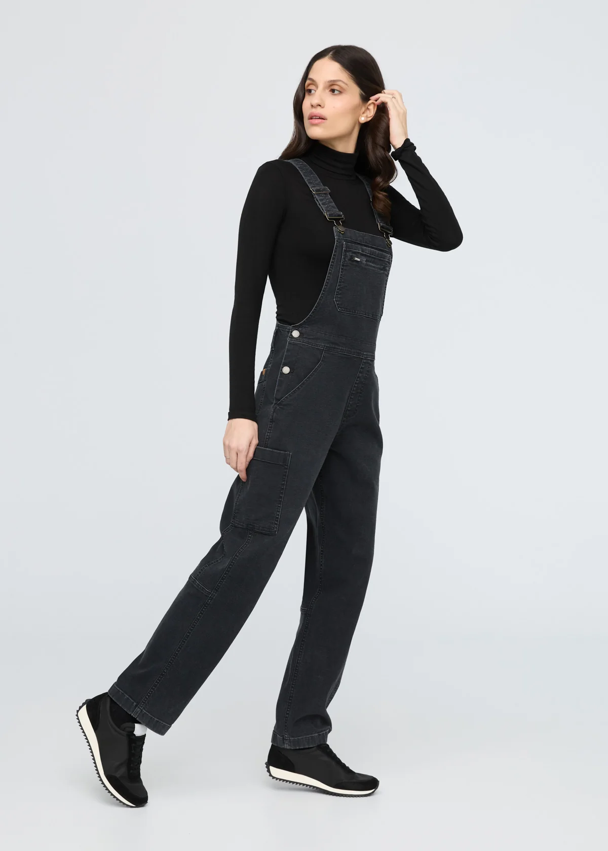 Stretch Canvas Overall - Black - Image 2