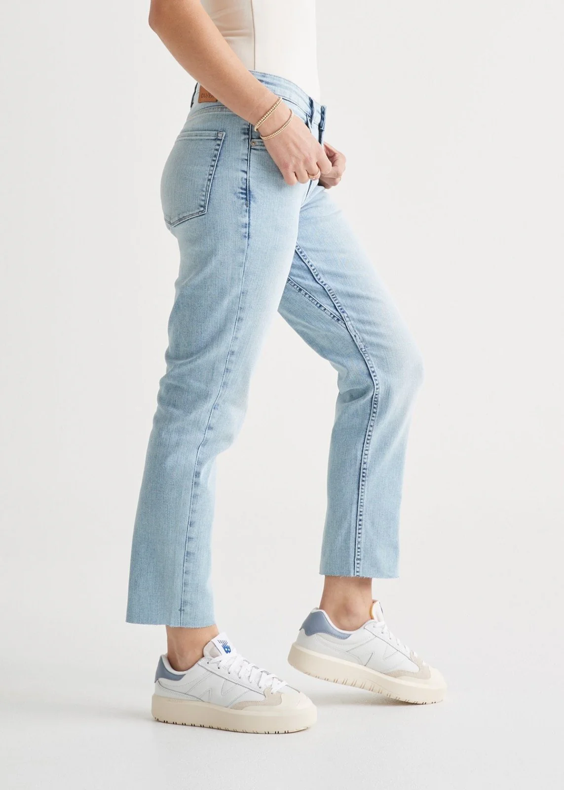 Performance Denim Girlfriend - Coastal Blue (raw hem) - Image 3