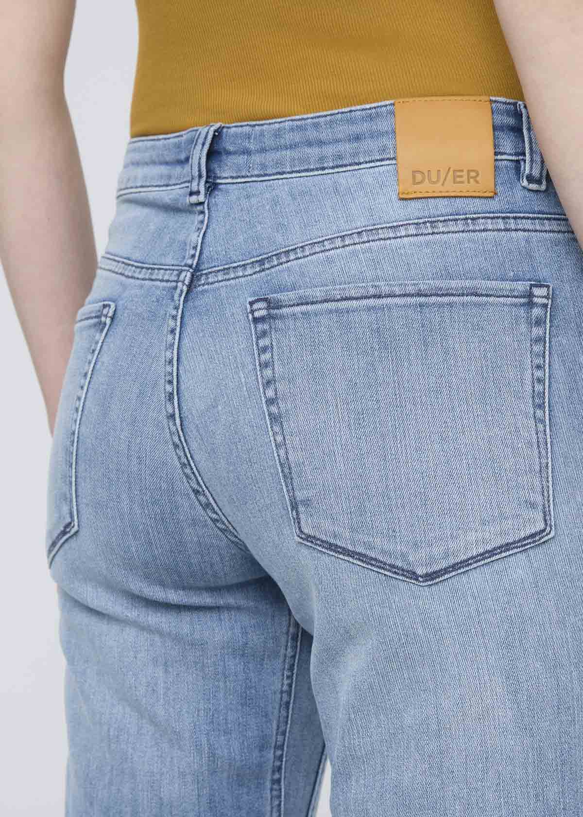 Performance Denim Girlfriend - Hazy Blue (raw hem) - Image 6