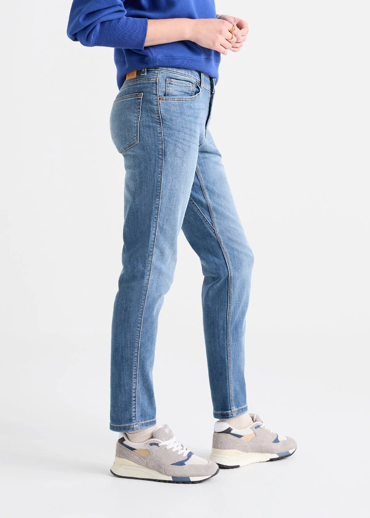 Performance Denim Girlfriend - Vintage Light Stone - Image 5