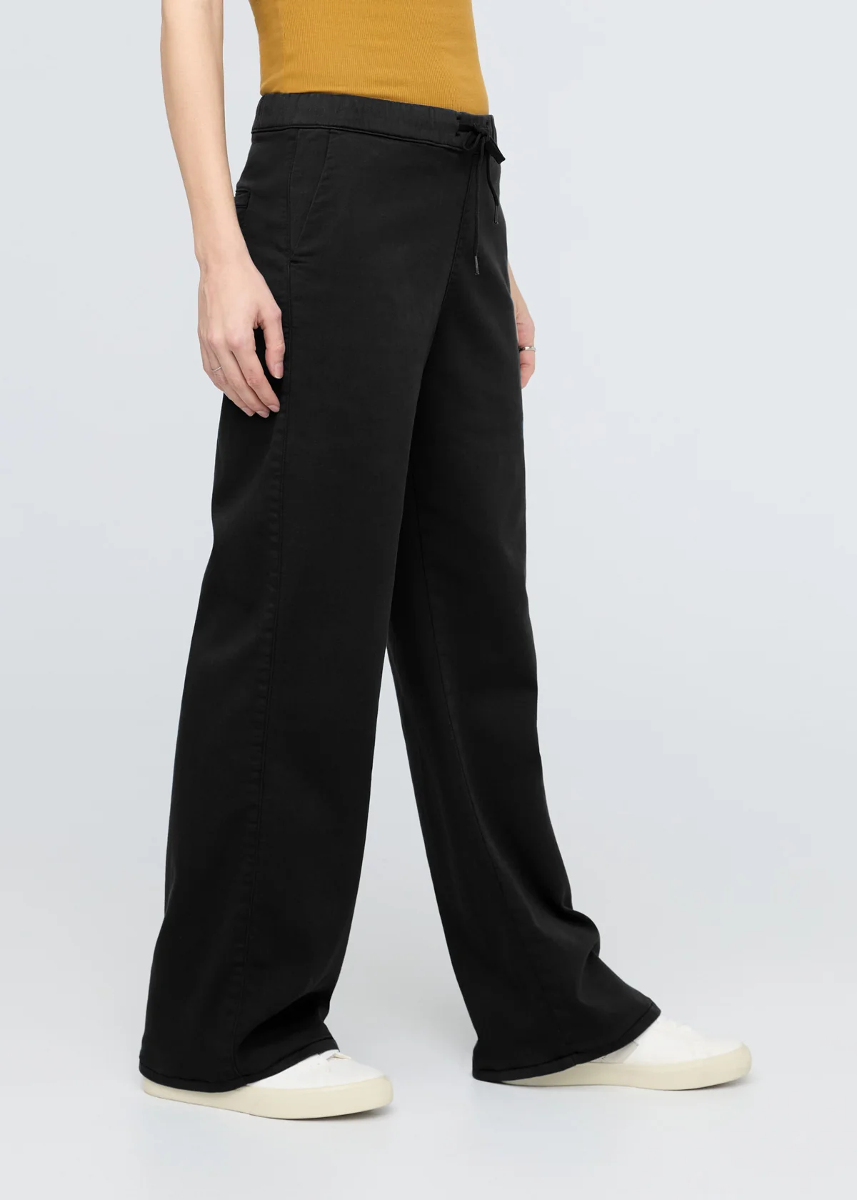 No Sweat Wide Leg Pant - Black - Image 3