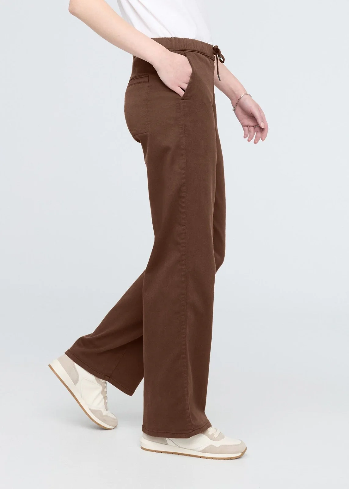 No Sweat Wide Leg Pant - Deep Taupe - Image 3