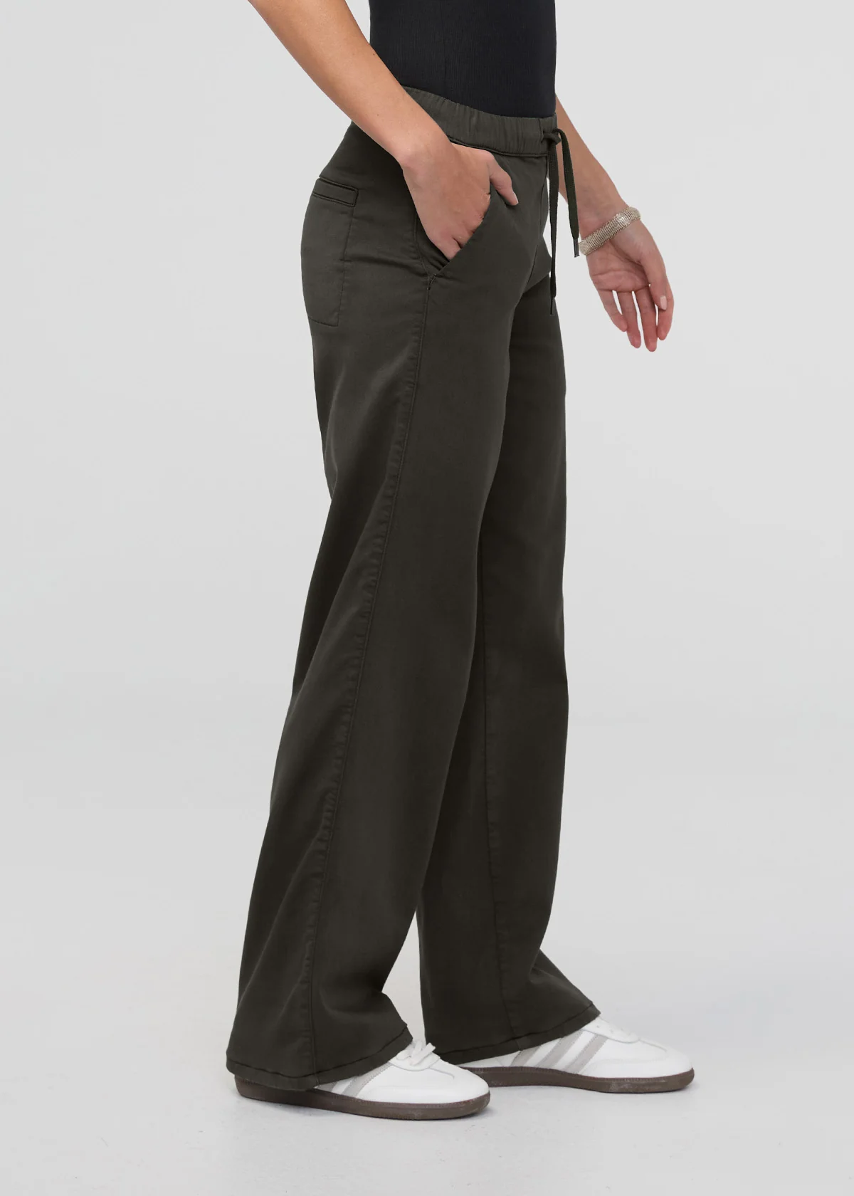 No Sweat Wide Leg Pant - Evergreen - Image 3