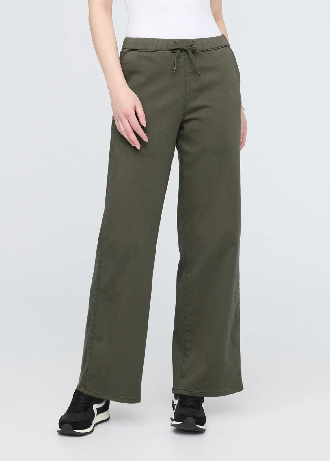 No Sweat Wide Leg Pant - Thyme - Image 2