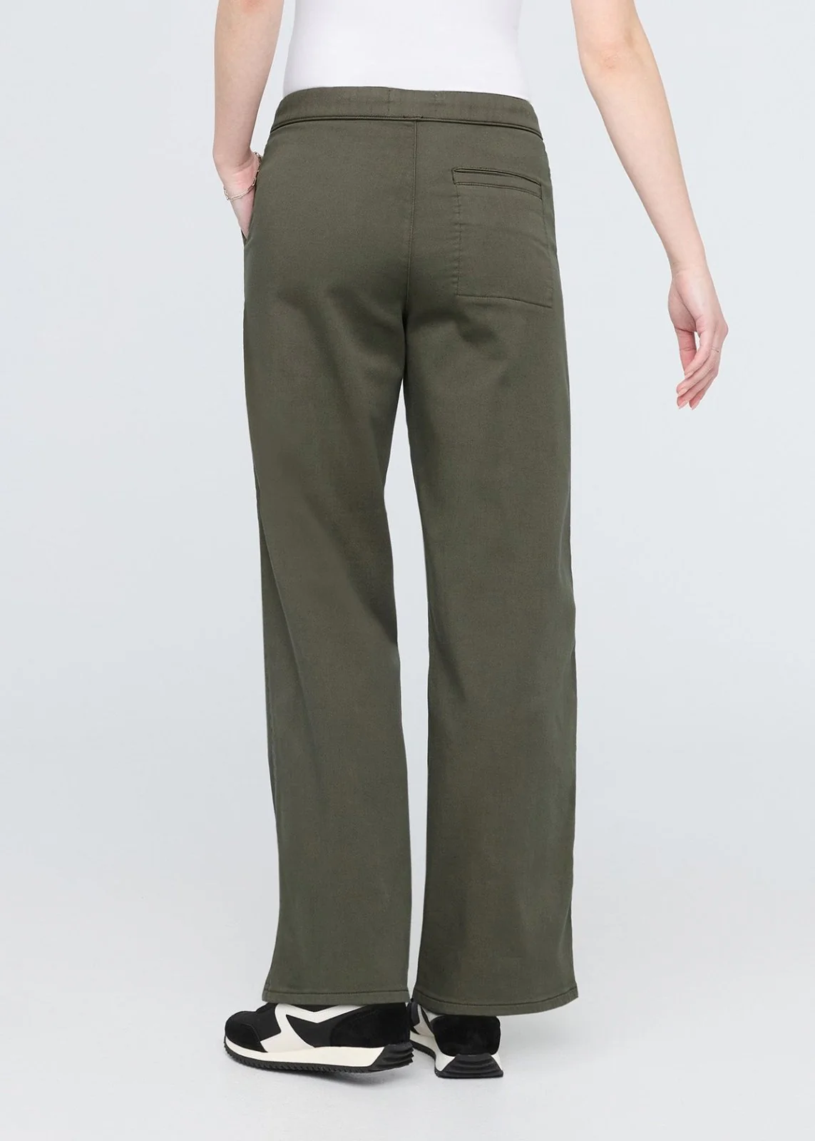 No Sweat Wide Leg Pant - Thyme - Image 4